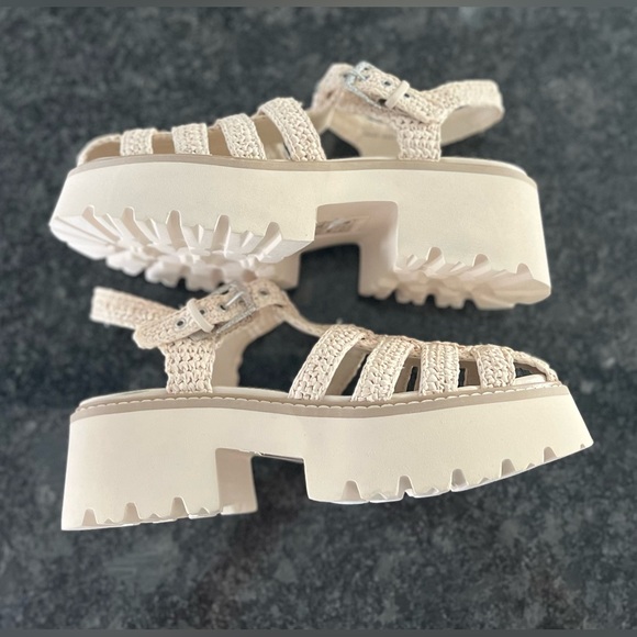 Dolce Vita Lasly Sandals Oatmeal Knit Women’s Size 9.5 Nwot - Picture 7 of 10